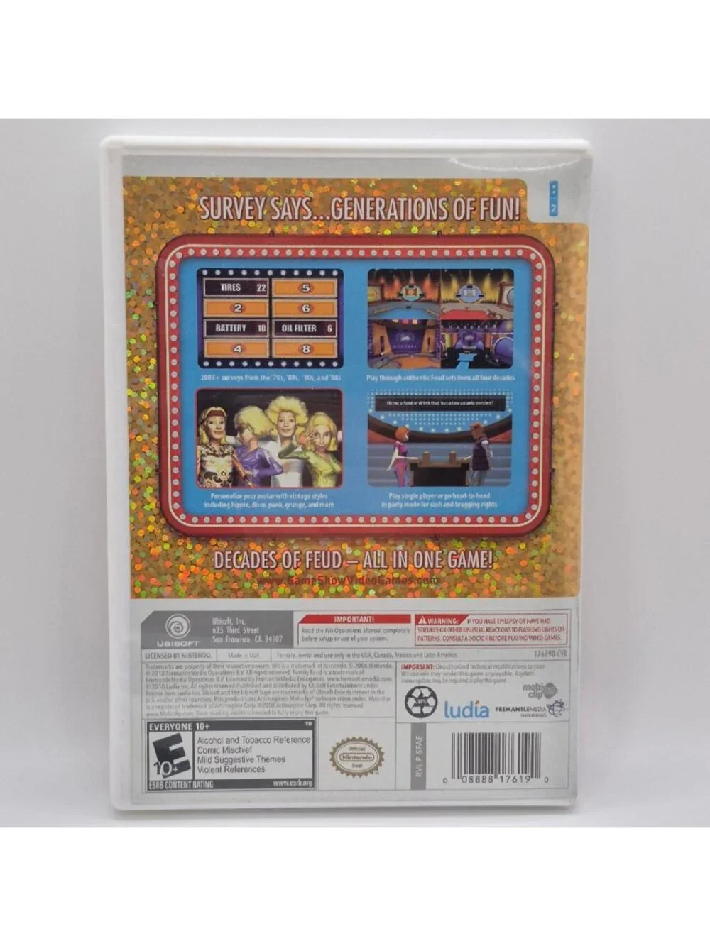 Family Feud Decades Nintendo Wii CIB 2010 Ubisoft w/ Manual